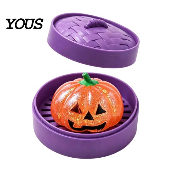 Dumpling Squeeze Toy Halloween Stress Relief Toy, Pumpkin Ghost Steamed Bun Adult Ball Sensory Fidget Party Favors TPR