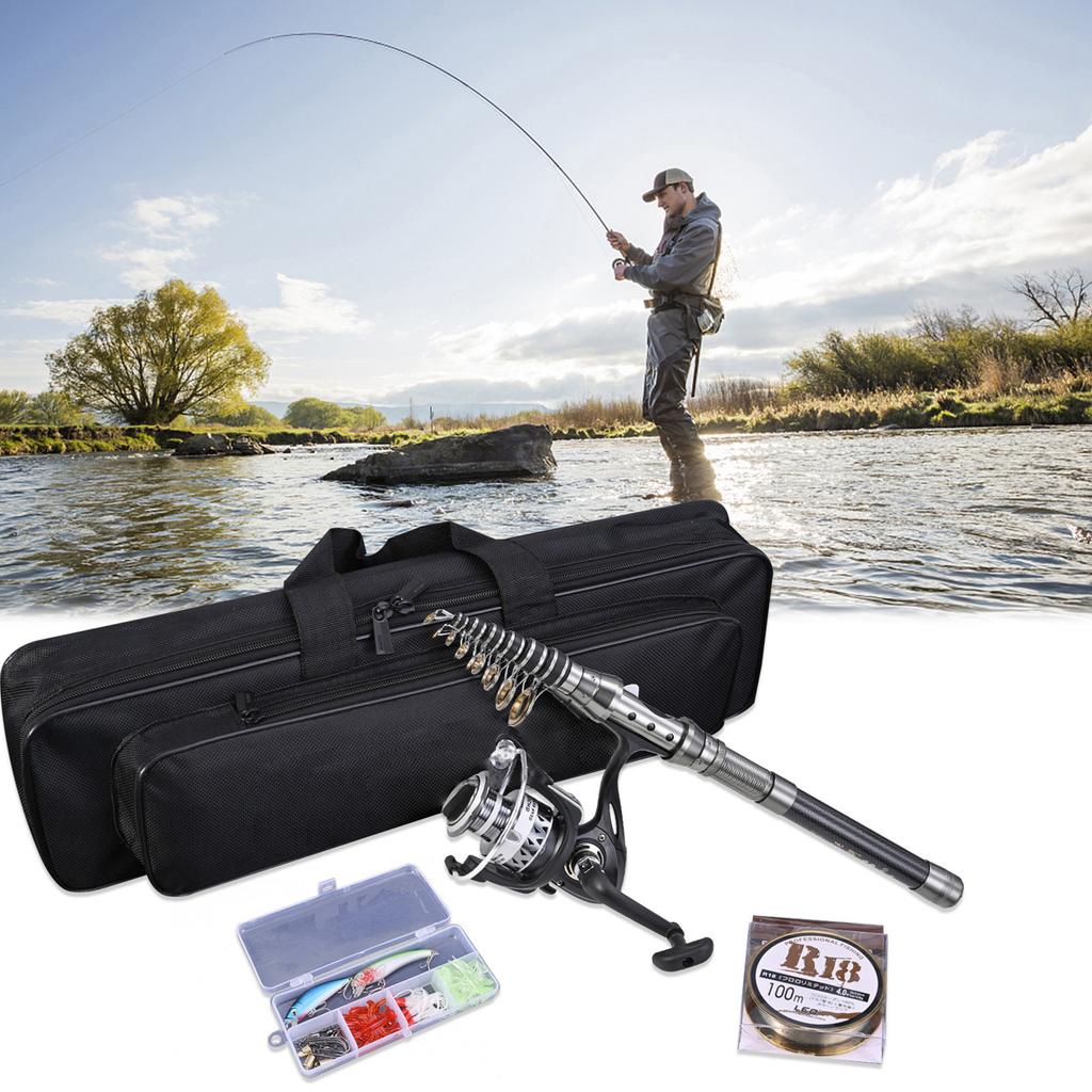 Fishing Kit Fishing Rod Fishing Rod Reel Kit Telescopic Fishing Reel Carbon Fishing Rod Reels Fishing Accessories