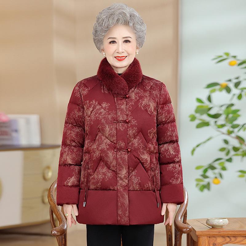 

Women s Winter Cotton Jackets - Plus Velvet, Thickened Warm Styles for Mothers and Grandmothers XL (recommended weight 95-110 jin)