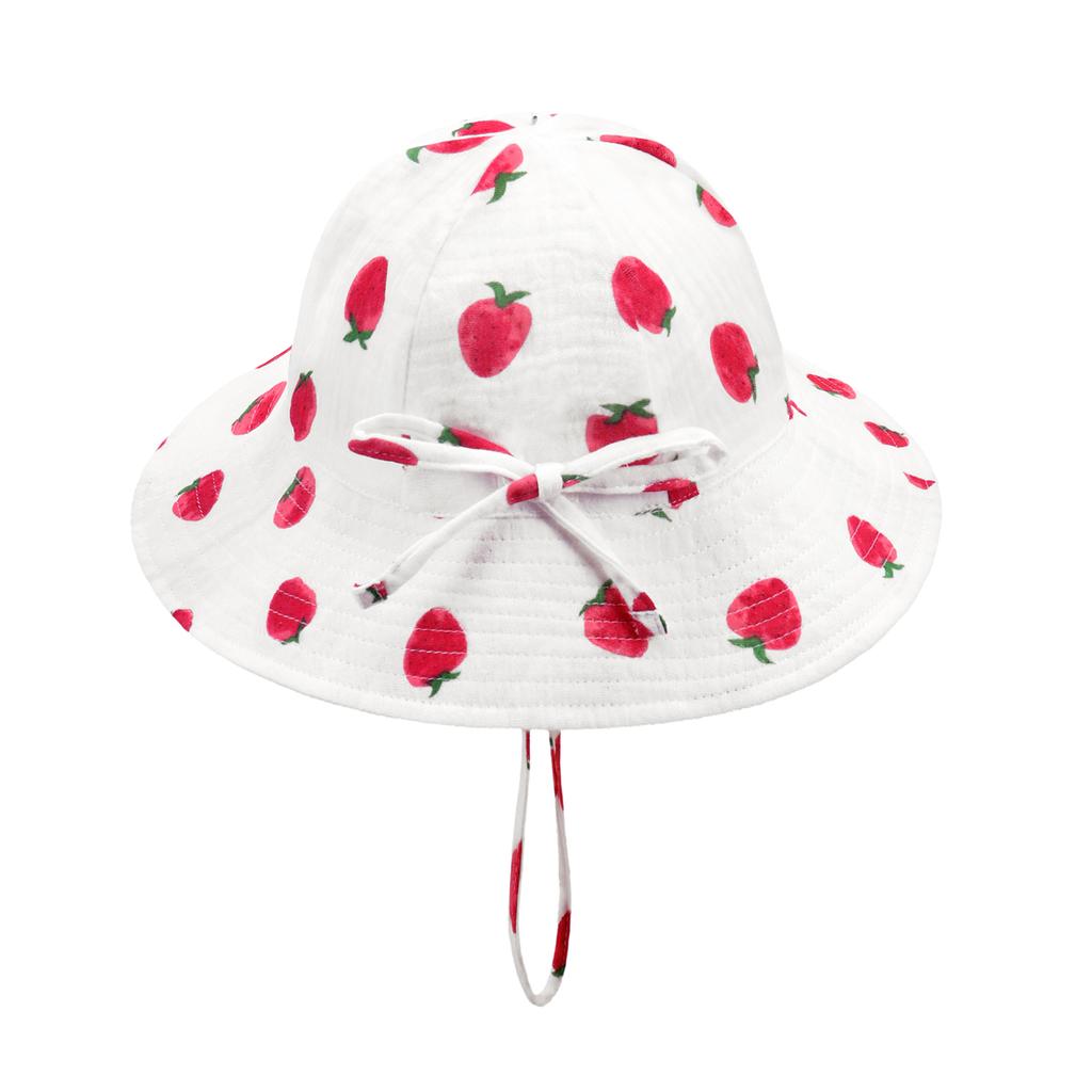 Newborn Boys Girls Bucket Hat Summer Kids Toddler Panama Cap 0 to 48 Months Soft Cotton Baby Sun Hat flower printing Cute Bunny