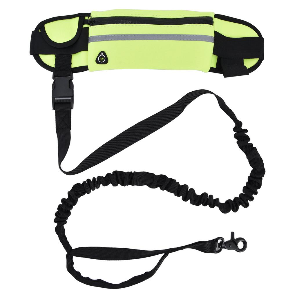 Sports Belt Bag Leash Set Reflective Elastic Explosion Proof Dog Running Traction Rope for Walking