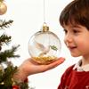 8Cm Transparent Acrylic Ball Cardinal/Hummingbird Pattern Creative Tree Decoration Hanging Pendant For Home
