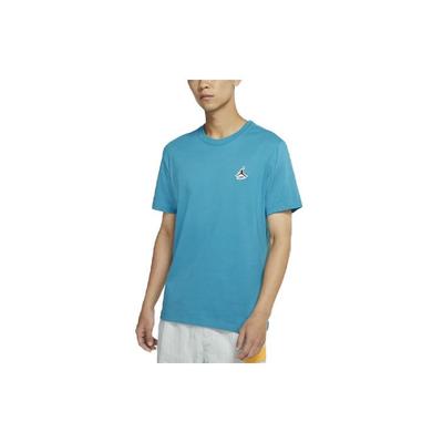 Printed Embroidered Short Sleeve Casual T-Shirt Men Tops Blue DH3613-474