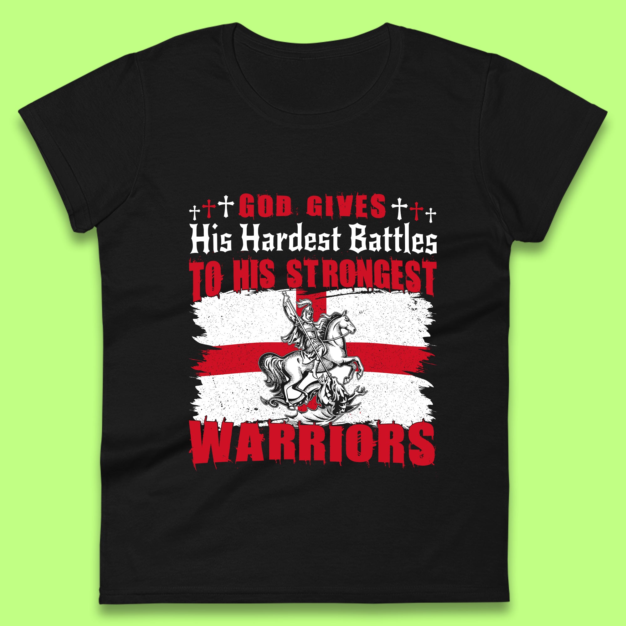 Strongest Warriors St. George s Day Womens T-Shirt Mens Tops Tees Unisex S