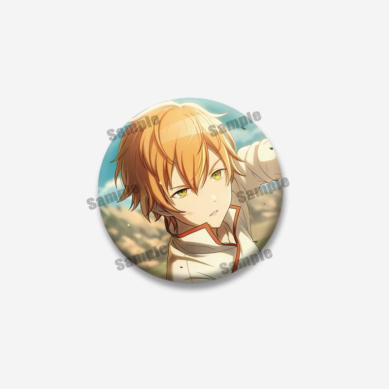 Cartoon Figure PJSK Kiritani Tenma Saki Badge Cute Game Character Lapel Pins Round Brooch for Bag Clothes Hat Decor Jewelry Gift