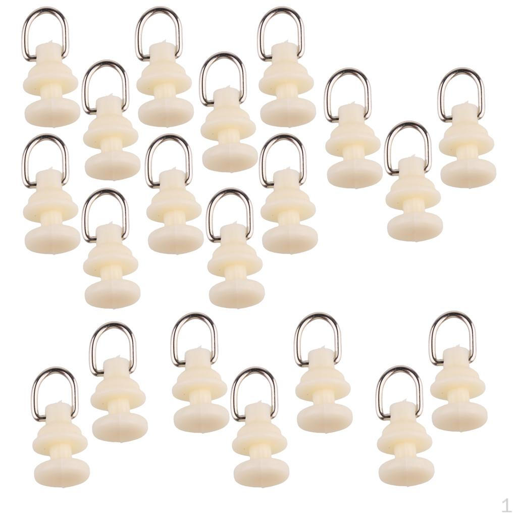 

20 штук Декоративные крючки Бегунок для карниза душевой занавески Оконные комплименты