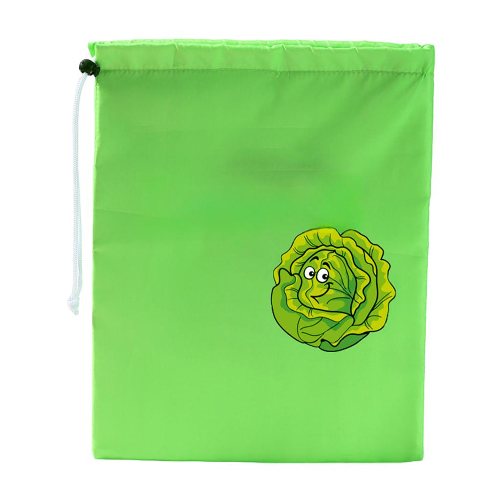 Reusable Vegetable Fruit Freshness Storage Bags Polyester for Kitchen Refrigerator Organization Large Capacity