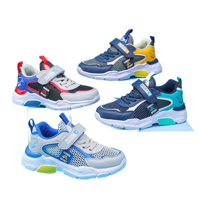Jungen Schuhe Hohlgewebe Frühling Atmungsaktiv Einzelnetz Mittel und Groß Kinder Grundschüler Leichte Sportschuhe Laufschuhe