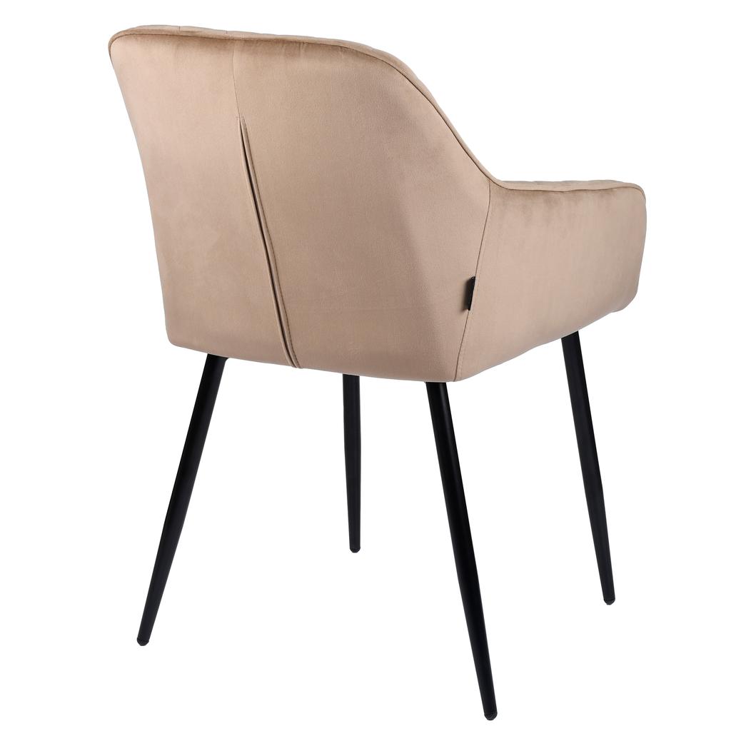 LAPO 2 velvet upholstered swivel chair, black