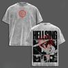 Alucard Hellsing Clothing Men Women Short Sleeve Manga T-shirts Vintage Washed T Shirt Casual Cotton Tee Harajuku Male Tshirt