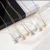 Heart-Shaped Zircon Paperclip Necklace for Women, Light Luxury Clavicle Chain In Runaway Princess Style.