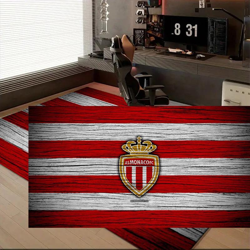 1PC As Monaco Crest Floor Mat for Living Room, Game Rooms, Office, Bedroom, Office Floor Mat Playful Design, Christmas fan gifts