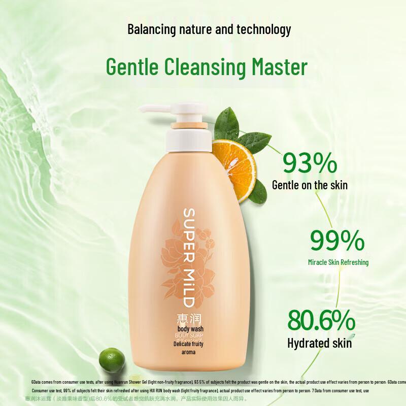 SUPER MiLD Mild Fruity Body Wash - Hydrating & Long-Lasting Scent