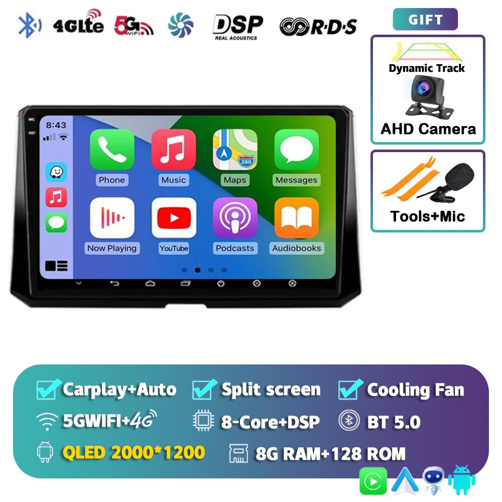 Android14 Multimedia Video Player For Toyota Corolla 12 2019 2020 2021 2022 wireless Carplay Stereo Carplay 4G WIFI GPS 2Din DSP
