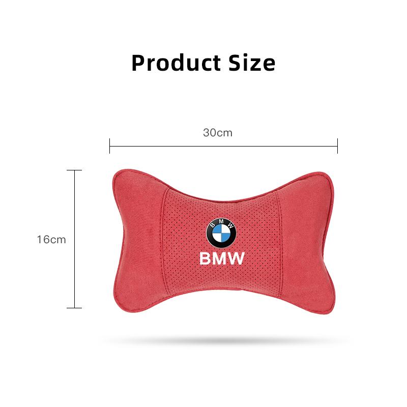 Car Suede Headrest Neck Support Auto Seat Accessories For BMW Series I3 I4 G07 G06 G05 G02 G01 F48 F39 G42 G30 G20 G26 F01 F02