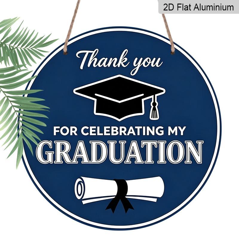 

2D Flat Aluminum Graduation-themed Wall Hanging Available in Various Sizes Featuring A Navy Blue Color Scheme A Classic Graduation Element Ideal for 7.87×7.87inch