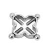 2Pcs Stainless Steel Clamps Body Jewelry Clover Rings Clips