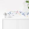 Flowers Wall Decals Peel And Stick Removable Floral Art Wall Stickers for Living Room Girls Room Nursery Bedroom