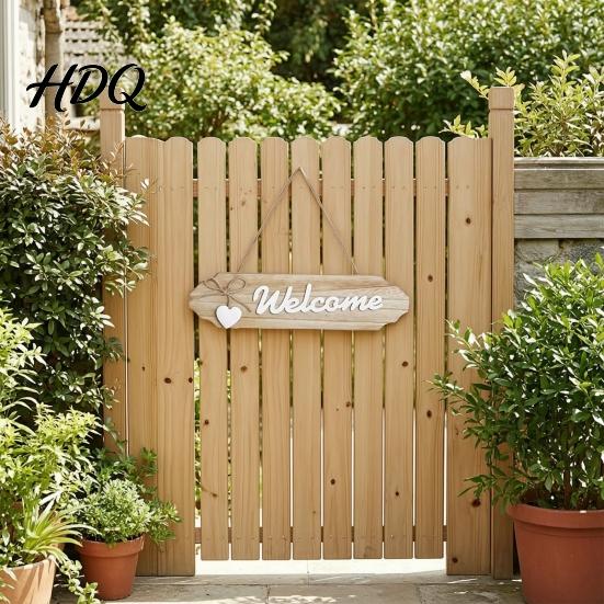 Weatherproof Entrance Sign Front Door Welcome Sign Pastoral Style Wall Decoration Rustic Wooden Housewarming Gifts for New Home Hanging Ornament