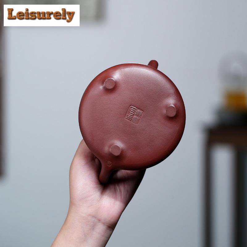 240ml Exquisite Yixing Purple Clay Teapots Handmade Stone Scoop Pot Raw Ore Dicaoqing Mud Kettle Chinese Zisha Tea Set Tea Craft
