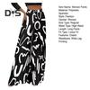 Damenhose Übergroße Weite Beinhose Elastische Hohe Taille Freizeithose Retro Print Loose Fit Lange Hose Streetwear