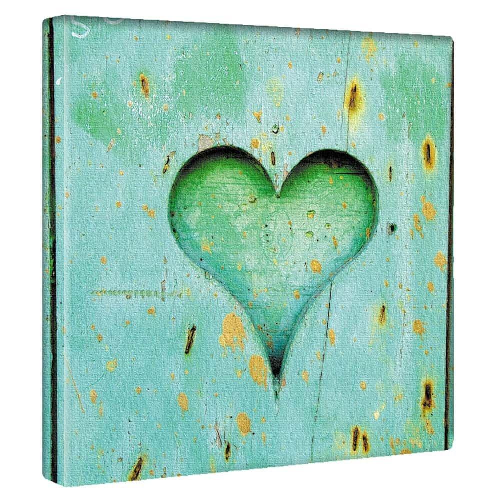 Heart Nature Art 100cm x XL Made in Stylish Interior Living Green Fabric Panel, 100cm, Size, Japan, Poster, Decor, Room, Landscape, Landscape, Panel,