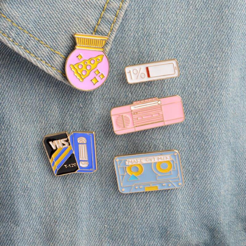 1 Stück Modischer Emaille-Pin Niedrige Scheibe 1% Kraftflasche Vintage Brosche Große Vase Pins und Broschen für Damen