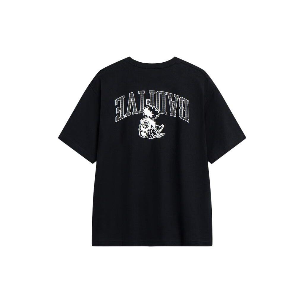 Li-Ning Anti Wu Series Letter Character Print Round Neck Sports T-Shirt Men Tops Black AHST513-5