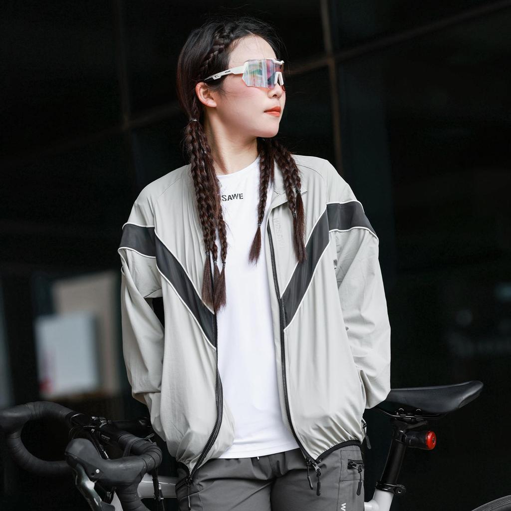 Wosawe Unisex Silniční Horská Městská Cyklistická Mikro Strečová Prodyšná Větruodolná Kapsa Top Bunda
