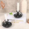 Candle Holders – Black 2pcs Retro Iron Taper Candlestick Holder Centerpieces for Wedding, Party, Xmas, Home Table Decor
