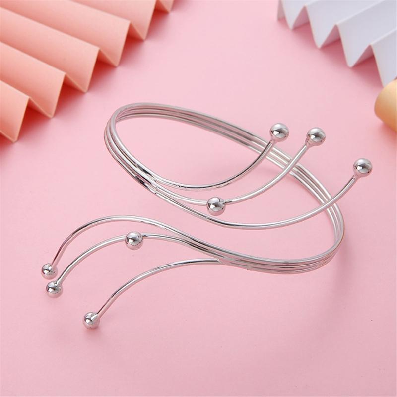 Adjustable Metal Open Bangle Bracelet For Women Fashionable Upper Arm Bracelet Arm Jewelry for Evening Party Banquet