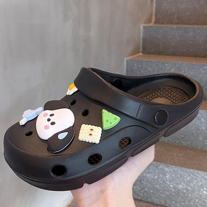 Buty z dziurami damskie antypoślizgowe spersonalizowane modne miękkie na grubej podeszwie do noszenia na zewnątrz letnie plażowe codzienne fajne kapcie nowe