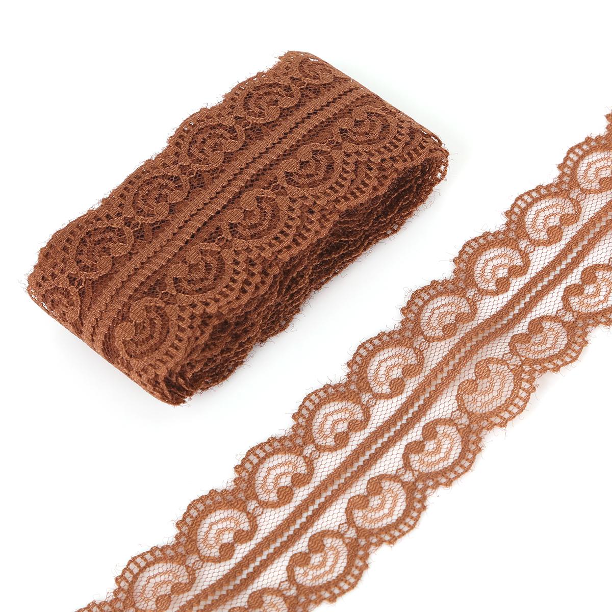 

Белая кружевная лента, ремесленные изделия, вышитая сетка, кружевная отделка, тканевая лента, аксессуары для шитья своими руками коричневый