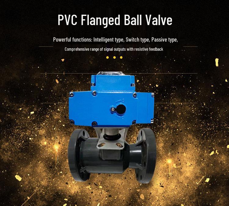 UPVC Electric Three-Way Plastic Ball Valve Q914S-10S, Switch Regulating Valve, DN15-32