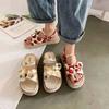 Internet Celebrity Cool Slippers Women's Summer Wear Ins Tide 2025 New Fashion Go Out Two Wear Muffin Platform Beach Shoes