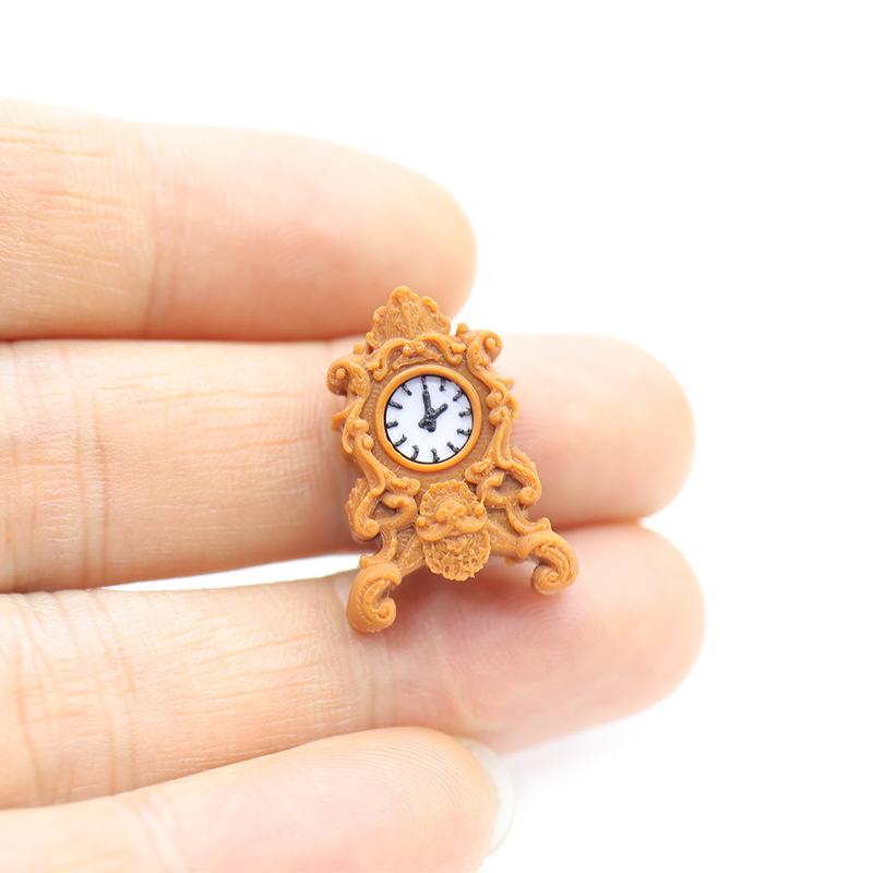 1Pcs Vintage Style Table & Floor Clocks 1:12 Scale Dollhouse Miniature Clock For Doll House Decor Diy Accessories