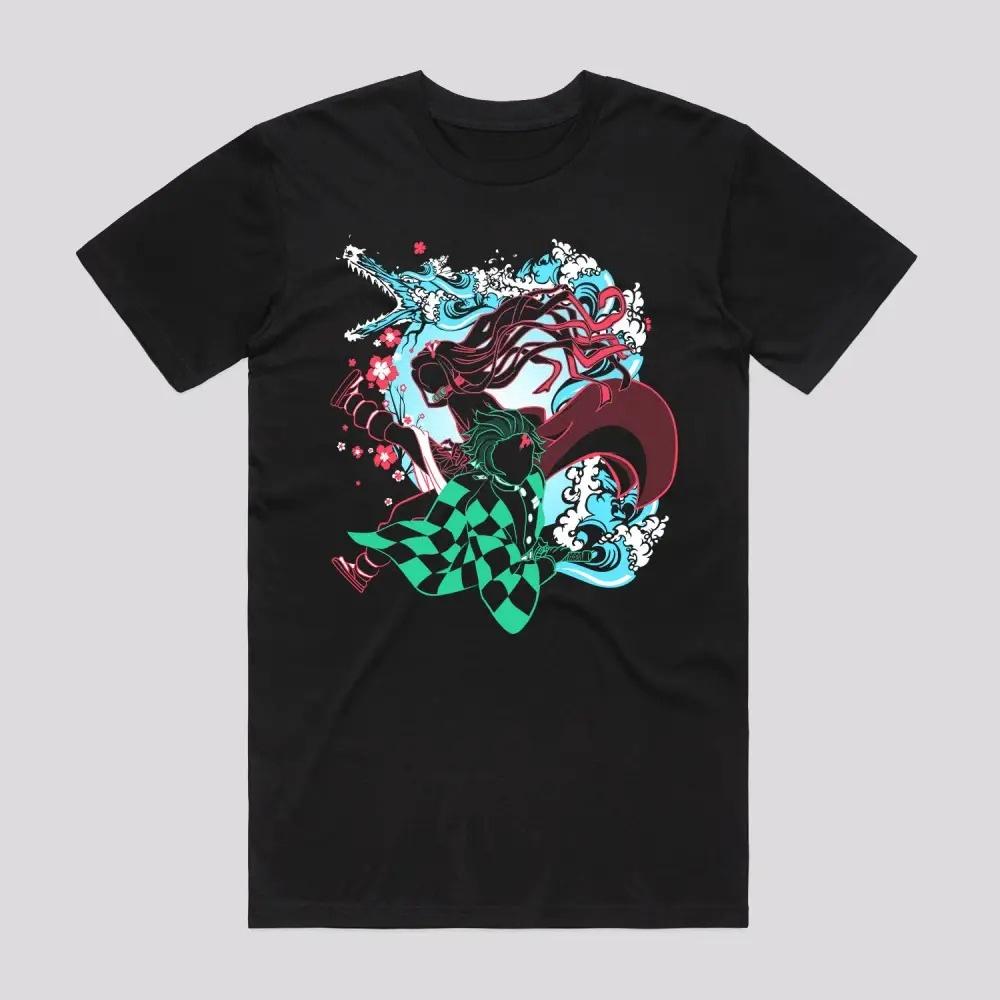 

Demon Slayer Kimetsu No Yaiba Siblings TShirt Highquality Streetwear Shortsleeved Tshirts for Both Unisex 2026 New Summer S