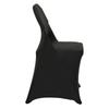50PCS Black, Stretch Spandex Folding Chair Covers, Universal Fitted Chair Cover, Removable Washable Protective Slipcovers, for Wedding, Holiday,