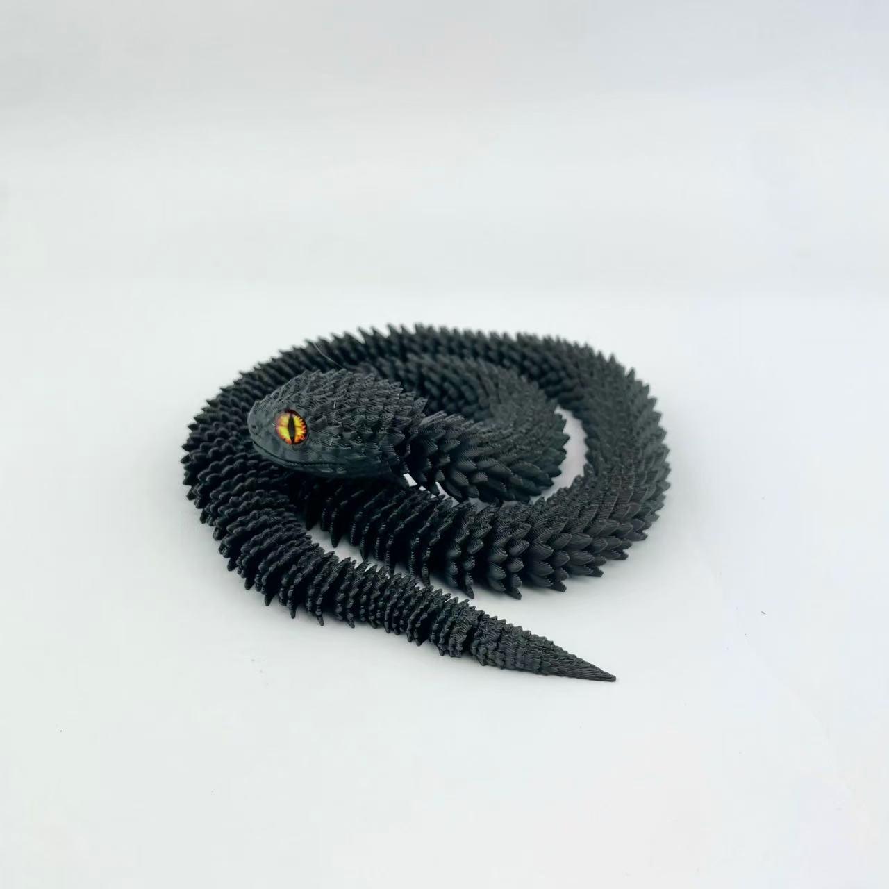 3D Printed Viper Creative Car Ornament - Internet Celebrity Hot Selling Crafts Silk Black
