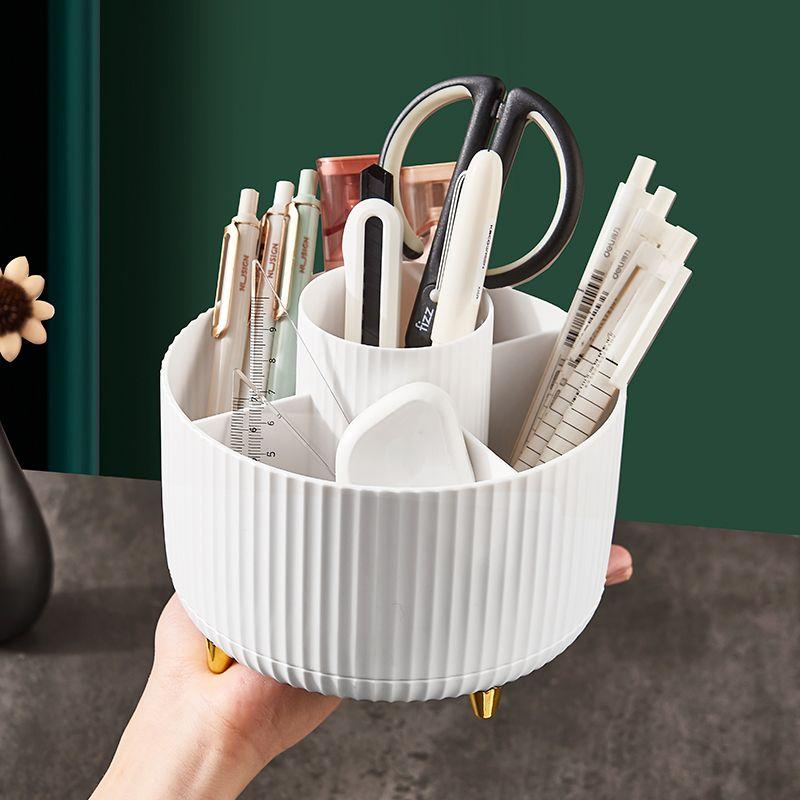 Drehbarer Stifthalter Großes Fassungsvermögen Schreibtisch Schreibwaren Kosmetik Aufbewahrungsbox Kinder Schreibtisch Make-up Pinsel Dose