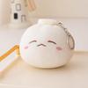 Funny Soft Dolls Rice Bao Plush Face Food Cartoon Steamed Stuffed Bun Bao Zi Key Holder Plush Dumplings Keychain Hanging Doll