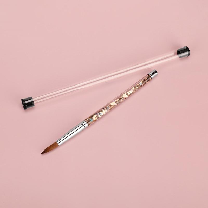 Nail Art Brush Nail Brush for Nail Art for Home Use and Professional Nail Salon Gel Nail Art Brush Clear Acrylic Handle