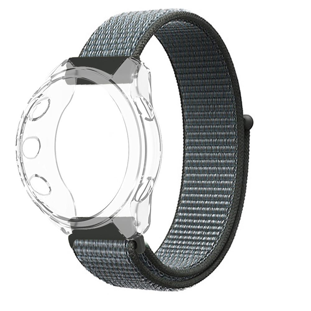 Nylon Strap + Case for Garmin Forerunner 165 265 265s 965 245 745 Ultra Light Fast Drying Watch Band Protector Case Soft Cover