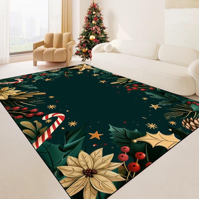 Dekoracja Świąteczna Salon Dywan Duży Obszar Sofa Stolik Kawowy Dywaniki Miękkie Puszyste Sypialnia Szatnia Wejście Wycieraczka
