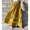 High Waist Summer Breathable Linen Wide-Leg Skirt Pants for Women