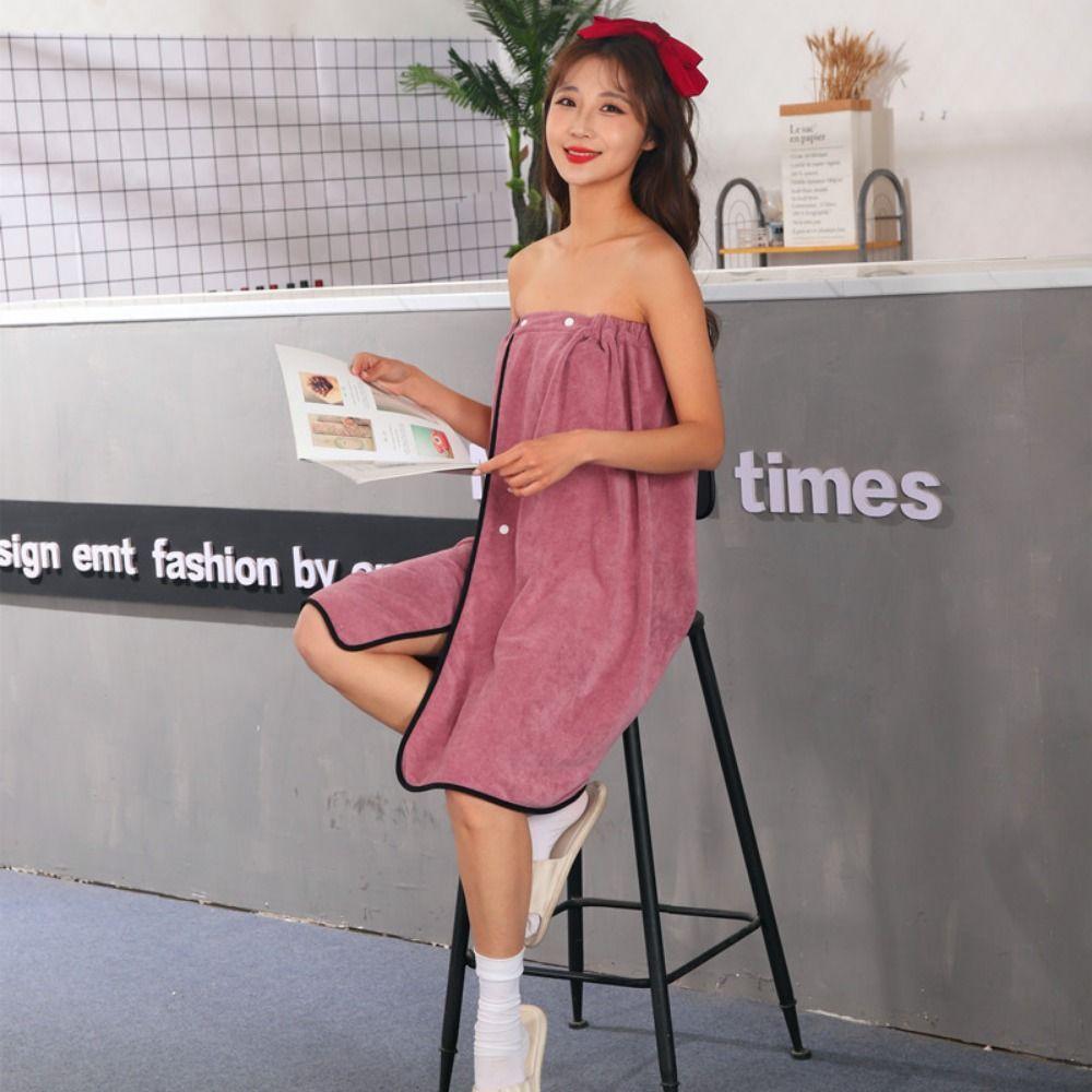 Cartoon Bath Skirt Microfiber Spa Bathrobes Bathroom Supplies Lady Bathrobe  Summer