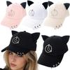 Metal Rings Hip Hop Cap Cat Ear Dad Hat Creative Baseball Caps Outdoor