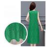 Fashionable V-Neck Sleeveless Dress Elegant Long Vest Dress Breathable Jacquard Fabric Stretchy Summer Dress