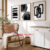 Black and White Abstract Poster Print Canvas Painting Minimalist Modern Neutral Wall Art Picture for Living Room Home Decor