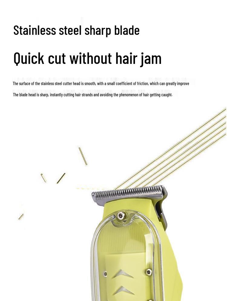 LCD Display Electric Hair Clipper: Transparent Cross-Border Shaving & Oil Head Trimmer for Home Use